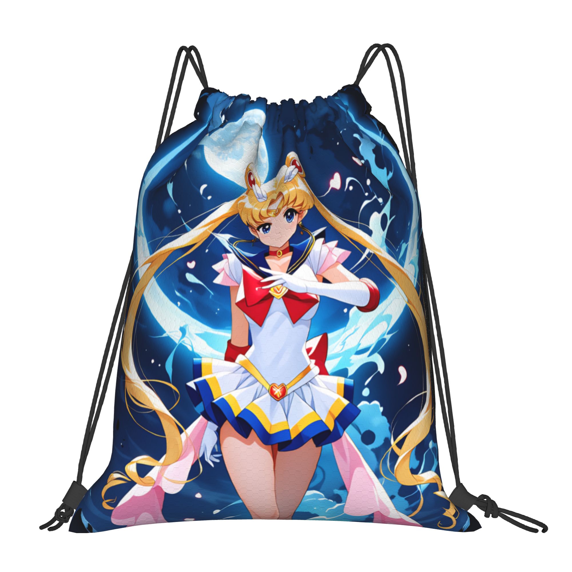 Drawstring Gym Bag - Mochilas Personalizadas S-Sailors Moons com Cordão