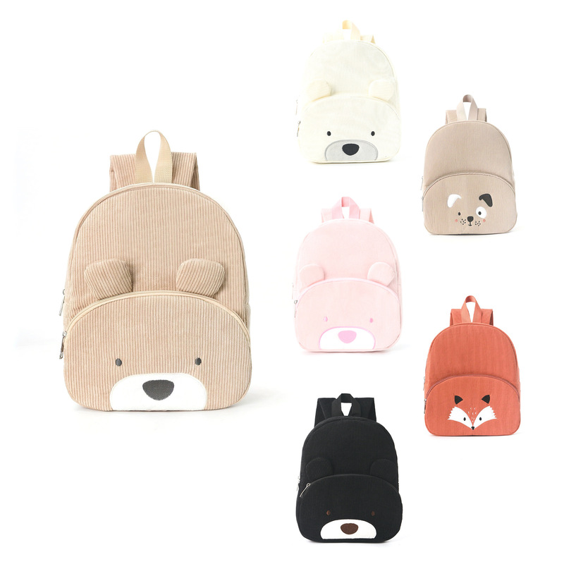 Canvas Backpack Casual - Mochila de Corduroy em Forma de