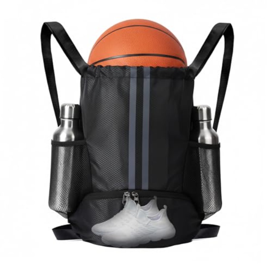 Drawstring Gym Bag - Mochila Esportiva com Cordão e Compartimento