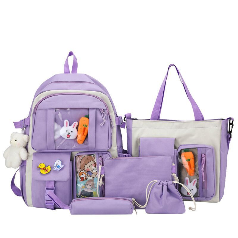 School Backpack Teen - Mochila Escolar Kawaii para Crianças, Bookbag