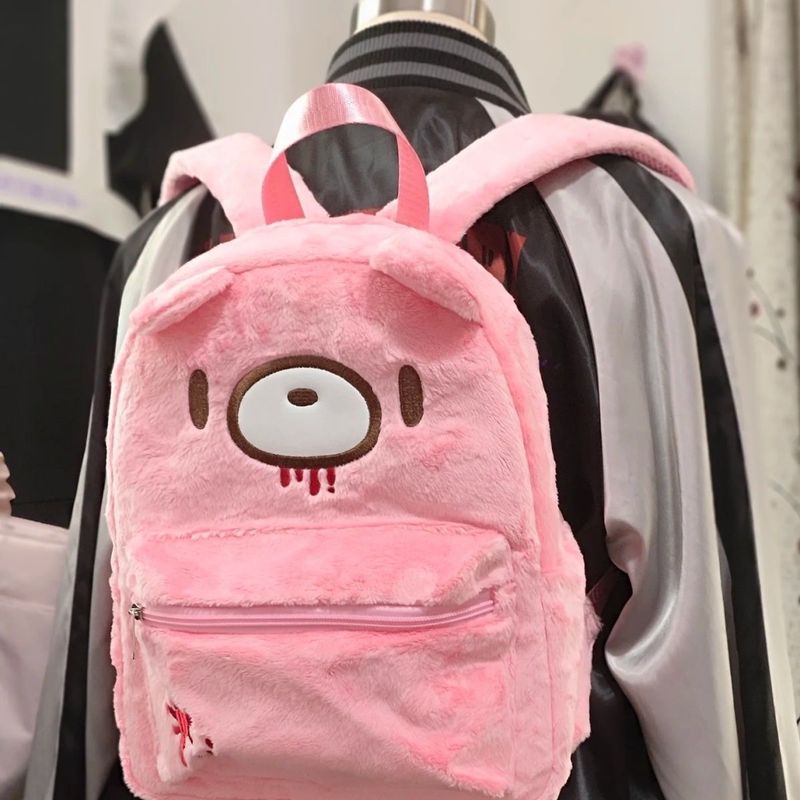 Mochila Fofa Gloomy Bear Rosa  - Fashion Backpack Women avaliação e preço