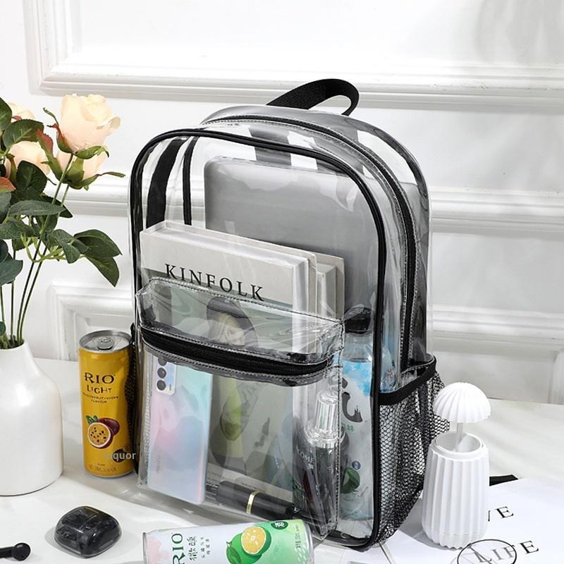 Mochila Transparente de PVC pa - Canvas Backpack Casual avaliação e preço