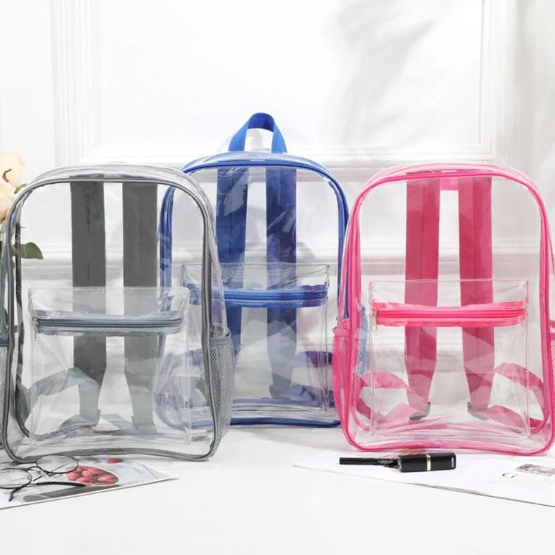 Mochila Transparente de PVC pa - Canvas Backpack Casual avaliação e preço